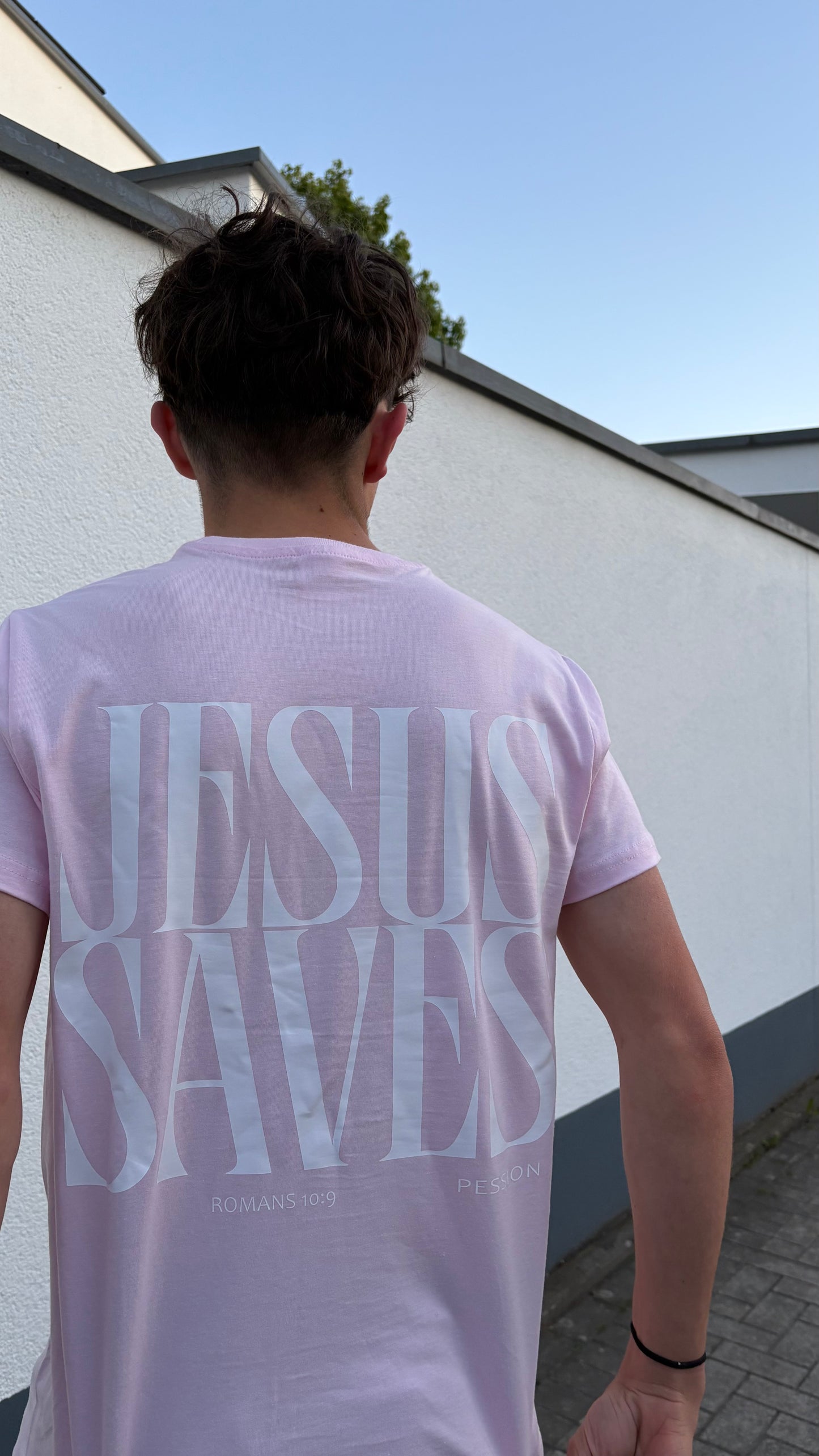 Jesus Saves T-Shirt Rosa