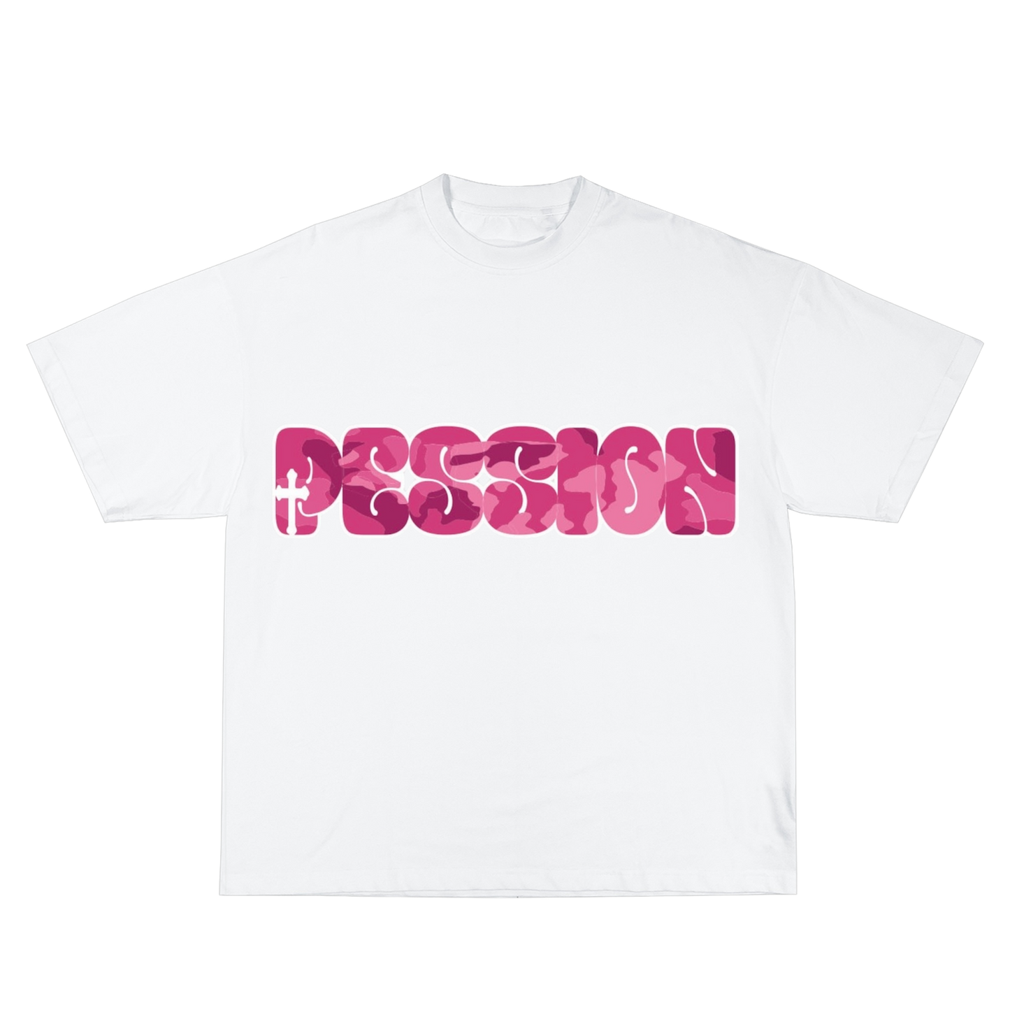 Camouflage Cross Pink/weiß