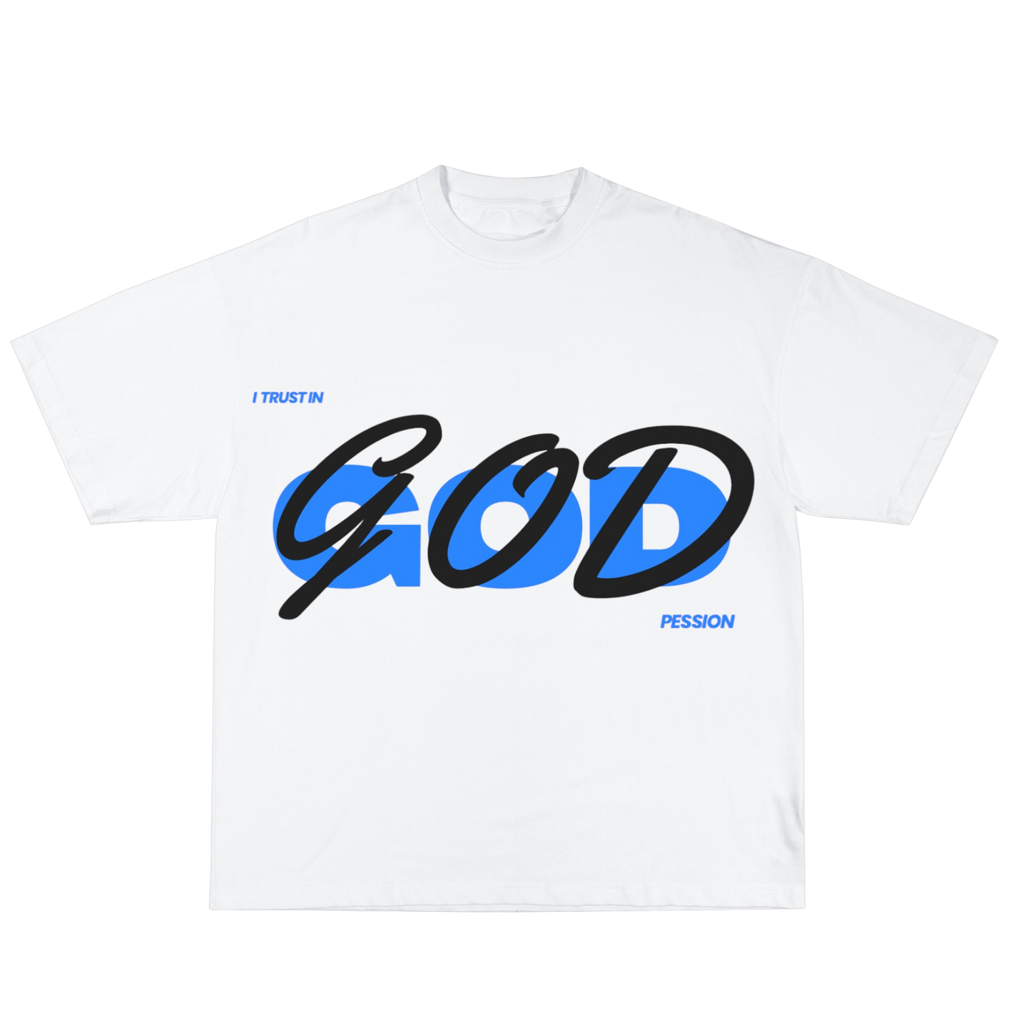 Trust in God T-Shirt Blau
