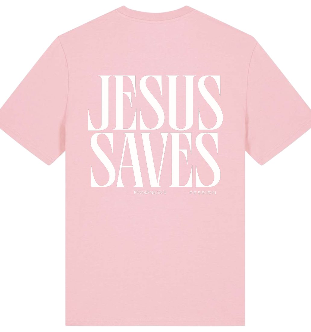 Jesus Saves T-Shirt Rosa