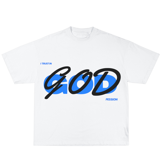 Trust in God T-Shirt Blau