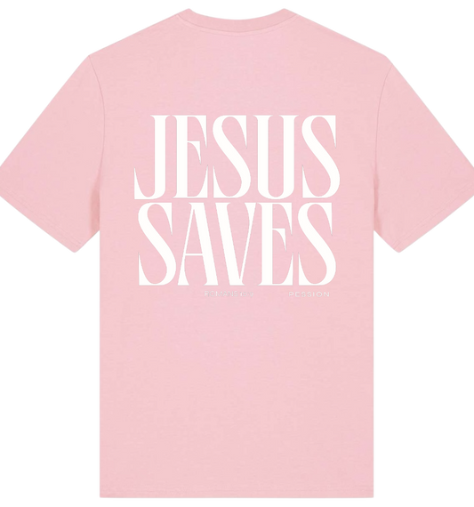 Jesus Saves T-Shirt Rosa